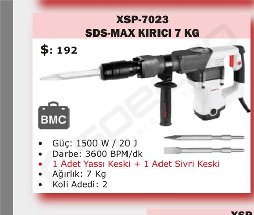 SPECCO 1500W KIRICI 7 KİLO SP7023